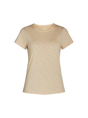 Time and Tru Womens Slub Jersey Crewneck Tee T-Shirt Dusky Taupe Size 20 XXL